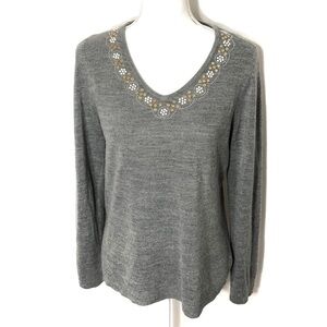 Debbie Morgan Appliqué Sweater Large Women’s